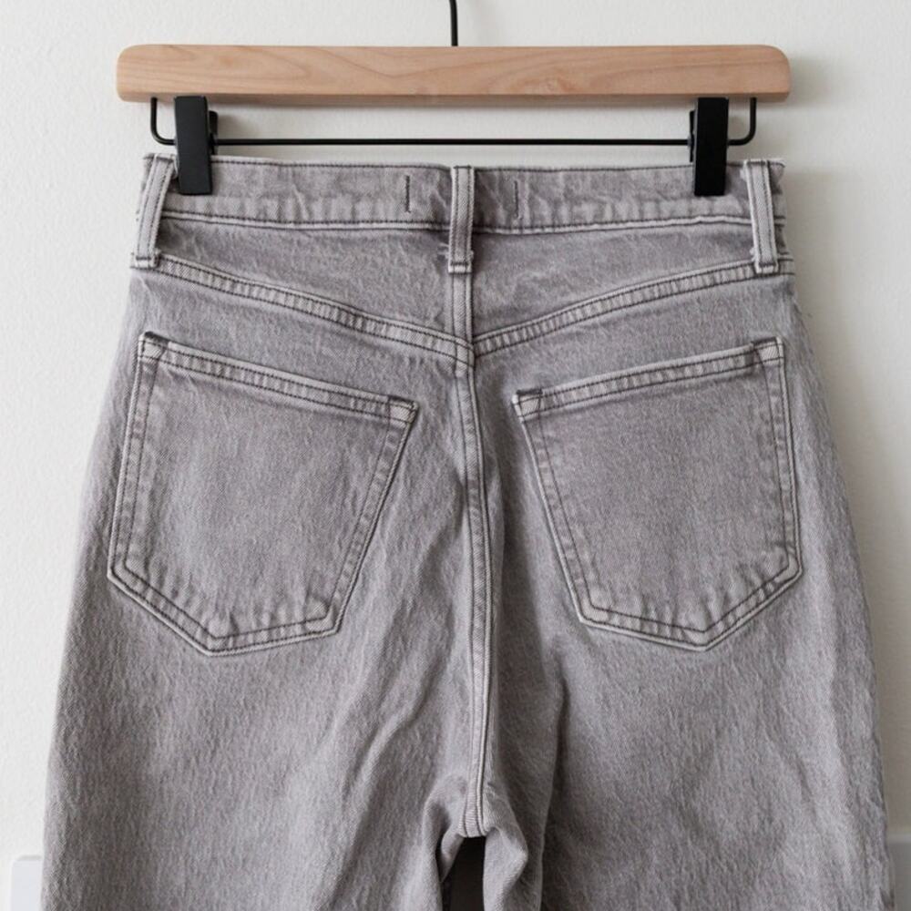 Abercrombie & Fitch Curve Love 90s Straight Ultra High Rise Jean Gray Size 27R - Picture 7 of 8